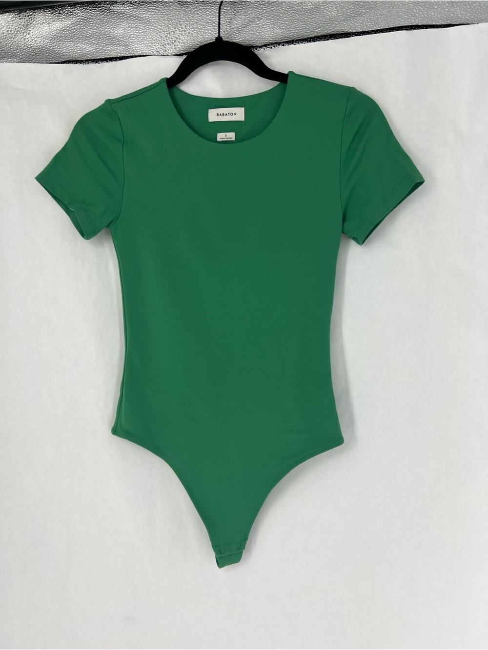 Babaton Green Short Sleeve One-Piece Bodysuit